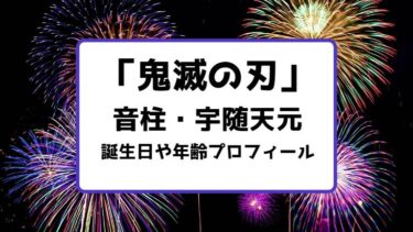 鬼滅の刃｜音柱・宇随天元の誕生日や年齢プロフィールまとめ