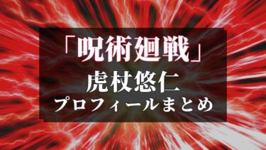 「呪術廻戦」虎杖悠仁プロフィール